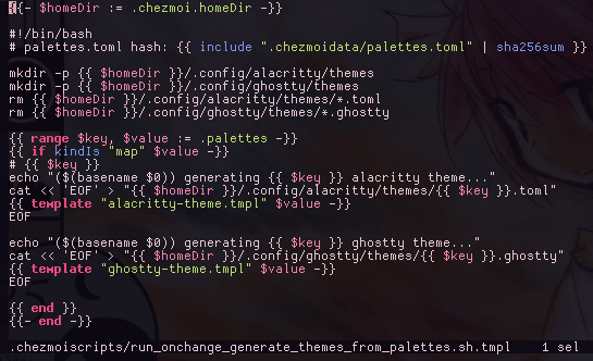 a combination between a go template and a bash script that generates several more templates